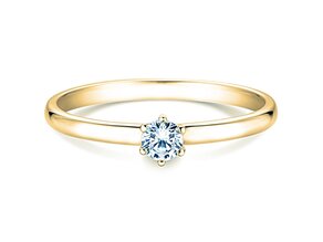 Anello di Fidanzamento Melody in 14K oro giallo con diamante 0,20ct H/SI