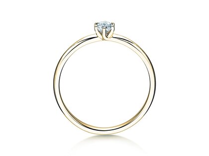 Anello di Fidanzamento Melody in 14K oro giallo con diamante 0,20ct H/SI