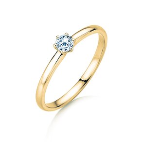 Anello di Fidanzamento Melody in 14K oro giallo con diamante 0,20ct H/SI