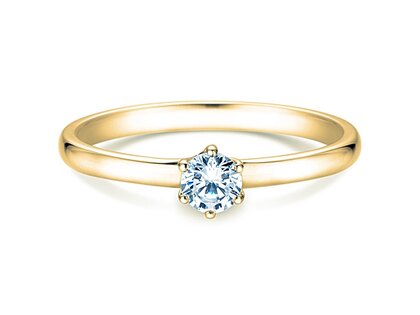 Anello di Fidanzamento Melody in 9K oro giallo con diamante 0,25ct H/SI