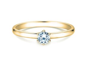 Anello di Fidanzamento Melody in 9K oro giallo con diamante 0,25ct H/SI