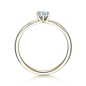 Anello di Fidanzamento Melody in 9K oro giallo con diamante 0,25ct H/SI