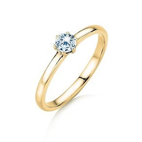 Anello di Fidanzamento Melody in 9K oro giallo con diamante 0,25ct H/SI