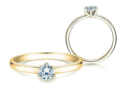 Anello di Fidanzamento Melody in 18K oro giallo con diamante 0,40ct G/VS