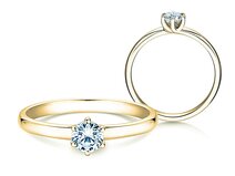 Anello di Fidanzamento Melody in 18K oro giallo con diamante 0,50ct G/SI