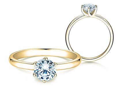 Anello di Fidanzamento Melody in 18K oro giallo con diamante 2,50ct H/SI