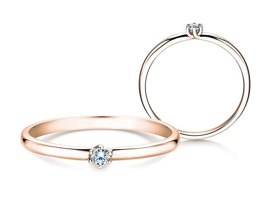 Anello di Fidanzamento Melody in argento 925/- con diamante 0,05ct H/SI