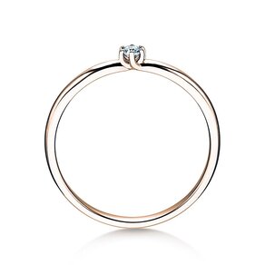 Anello di Fidanzamento Melody in 9K oro rosa con diamante 0,05ct H/SI