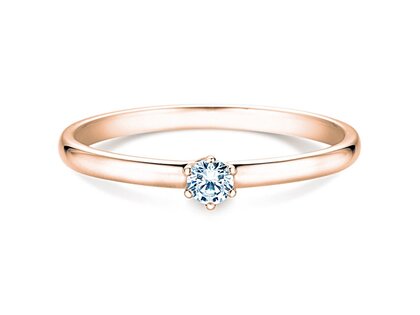 Anello di Fidanzamento Melody in 14K oro rosa con diamante 0,10ct G/SI