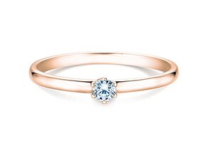 Anello di Fidanzamento Melody in 14K oro rosa con diamante 0,10ct G/SI