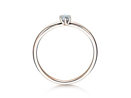 Anello di Fidanzamento Melody in 14K oro rosa con diamante 0,10ct G/SI