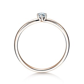 Anello di Fidanzamento Melody in 14K oro rosa con diamante 0,10ct G/SI