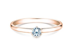 Anello di Fidanzamento Melody in 18K oro rosa con diamante 0,15ct D/IF