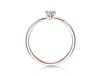 Anello di Fidanzamento Melody in 18K oro rosa con diamante 0,15ct D/IF