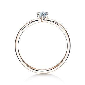 Anello di Fidanzamento Melody in 18K oro rosa con diamante 0,15ct D/IF