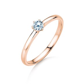 Anello di Fidanzamento Melody in 18K oro rosa con diamante 0,15ct D/IF