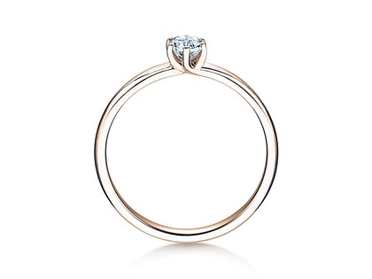 Anello di Fidanzamento Melody in 14K oro rosa con diamante 0,25ct H/SI