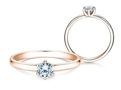 Anello di Fidanzamento Melody in oro rosa