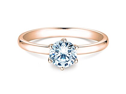 Anello di Fidanzamento Melody in 14K oro rosa con diamante 1,00ct G/IF