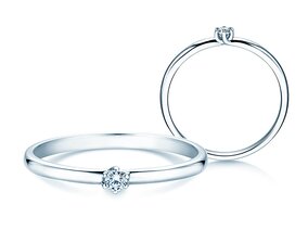 Anello di Fidanzamento Melody in argento 925/- con diamante 0,05ct G/SI