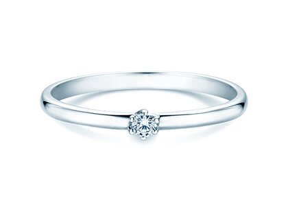 Anello di Fidanzamento Melody in 14K oro bianco con diamante 0,05ct H/SI