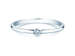 Anello di Fidanzamento Melody in 14K oro bianco con diamante 0,05ct H/SI