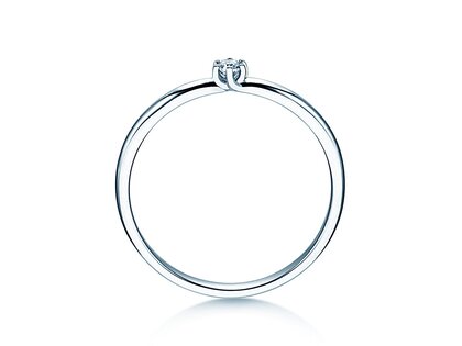 Anello di Fidanzamento Melody in 14K oro bianco con diamante 0,05ct H/SI