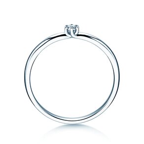 Anello di Fidanzamento Melody in 14K oro bianco con diamante 0,05ct H/SI