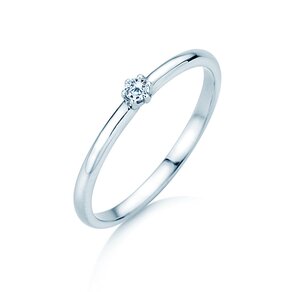 Anello di Fidanzamento Melody in 14K oro bianco con diamante 0,05ct H/SI