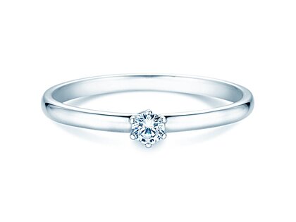Anello di Fidanzamento Melody in argento 925/- con diamante 0,10ct G/SI