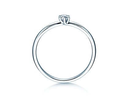 Anello di Fidanzamento Melody in argento 925/- con diamante 0,10ct G/SI