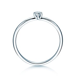 Anello di Fidanzamento Melody in argento 925/- con diamante 0,10ct G/SI