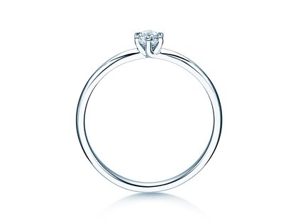 Anello di Fidanzamento Melody in 14K oro bianco con diamante 0,20ct G/SI