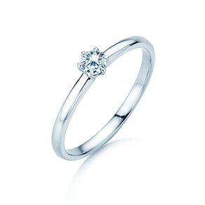 Anello di Fidanzamento Melody in 14K oro bianco con diamante 0,20ct G/SI