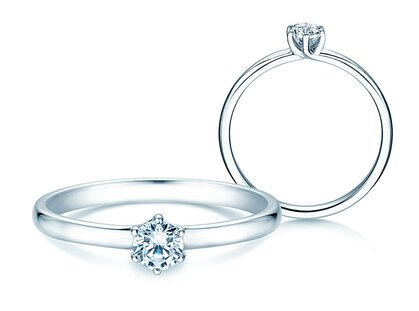 Anello di Fidanzamento Melody in 9K oro bianco con diamante 0,25ct H/SI