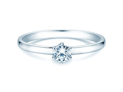 Anello di Fidanzamento Melody in 9K oro bianco con diamante 0,25ct H/SI