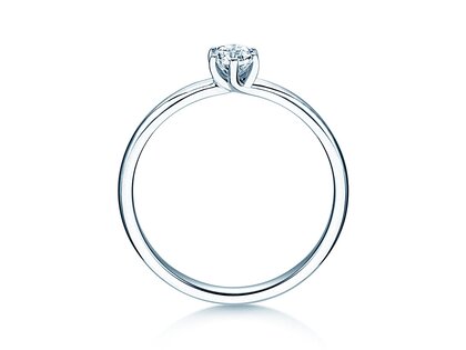 Anello di Fidanzamento Melody in 9K oro bianco con diamante 0,25ct H/SI