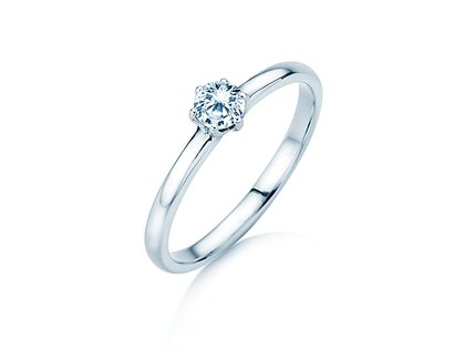 Anello di Fidanzamento Melody in 9K oro bianco con diamante 0,25ct H/SI