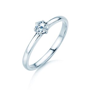Anello di Fidanzamento Melody in 9K oro bianco con diamante 0,25ct H/SI