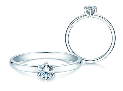 Anello di Fidanzamento Melody in platino 950/- con diamante 0,40ct G/VS