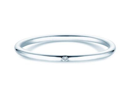 Anello di Fidanzamento Promise Petite in 9K oro bianco con diamante 0,005ct G/SI