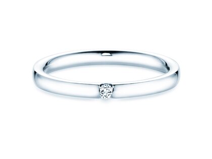 Anello di Fidanzamento Destiny in 14K oro bianco con diamante 0,03ct H/SI