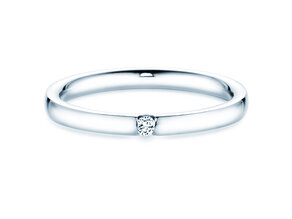 Anello di Fidanzamento Destiny in 14K oro bianco con diamante 0,03ct H/SI
