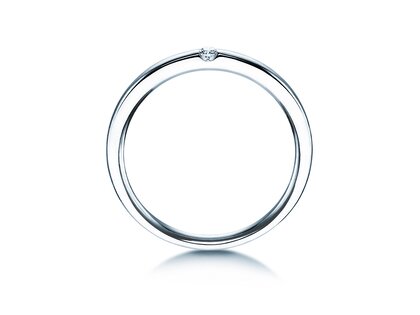 Anello di Fidanzamento Destiny in 14K oro bianco con diamante 0,03ct H/SI