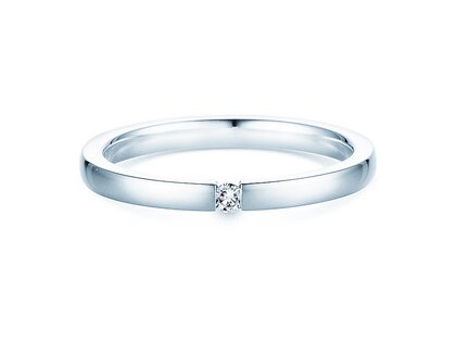 Anello di Fidanzamento Infinity in 14K oro bianco con diamante 0,03ct G/SI