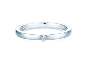 Anello di Fidanzamento Infinity in 14K oro bianco con diamante 0,03ct G/SI