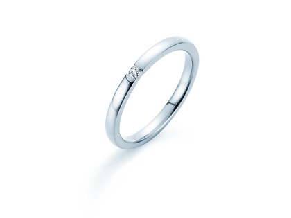 Anello di Fidanzamento Infinity in 14K oro bianco con diamante 0,03ct G/SI