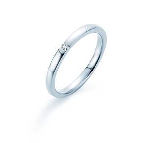 Anello di Fidanzamento Infinity in 14K oro bianco con diamante 0,03ct G/SI