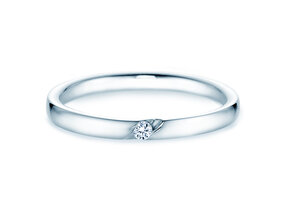 Anello di Fidanzamento Italic in argento 925/- con diamante 0,03ct G/IF