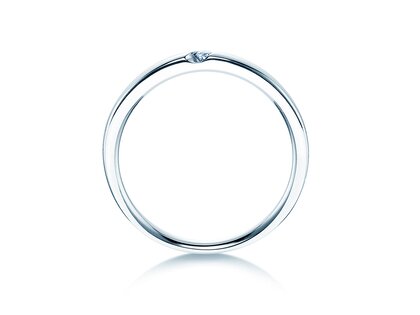 Anello di Fidanzamento Italic in argento 925/- con diamante 0,03ct G/IF